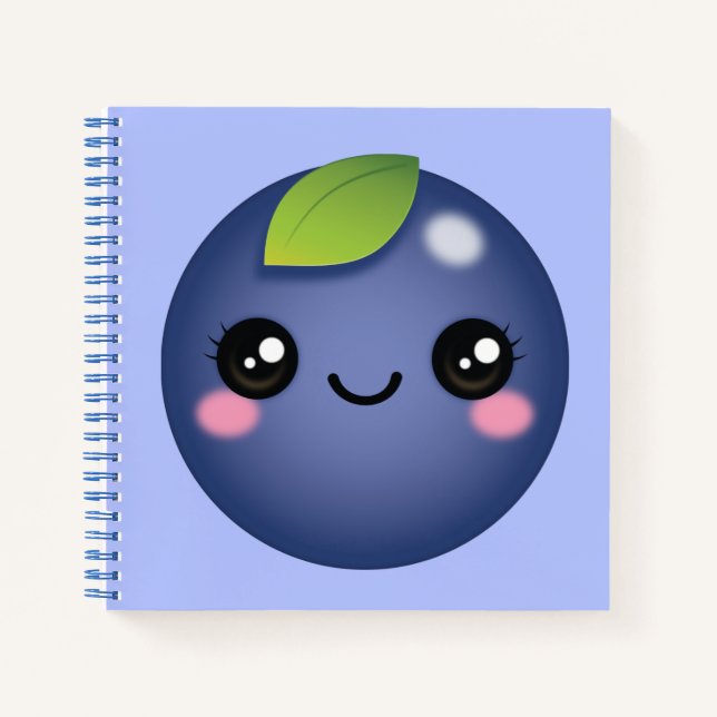 Kawaii Blueberry Notebook (Front)
