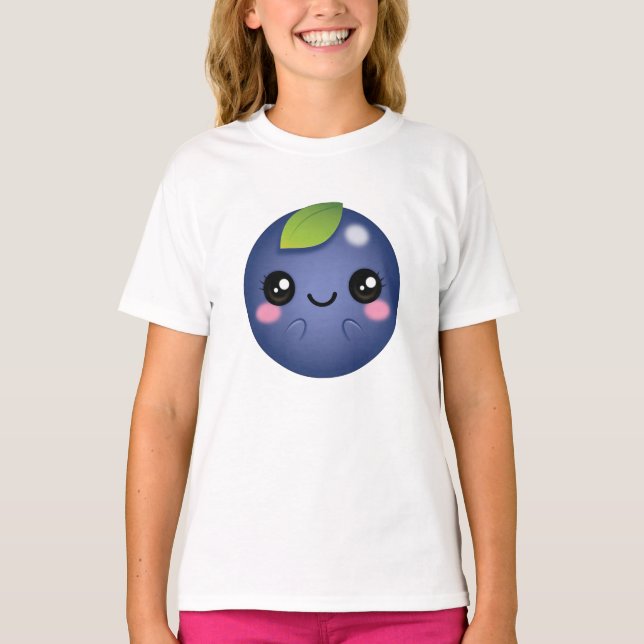 Kawaii Blueberry T-Shirt (Front)