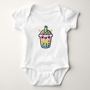 Kawaii boba baby bodysuit
