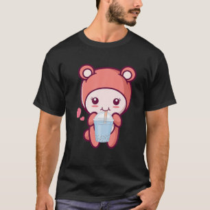 Kawaii Boba Cute Anime Tea Drink T-Shirt