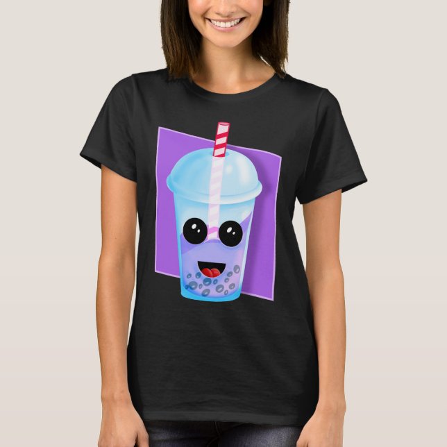 Kawaii Boba Fruit Milk Tea, Christmas Gift, Birthd T-Shirt (Front)