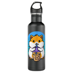 Kawaii Boba Hamster Taro Bubble Pearl Milk Tea 710 Ml Water Bottle