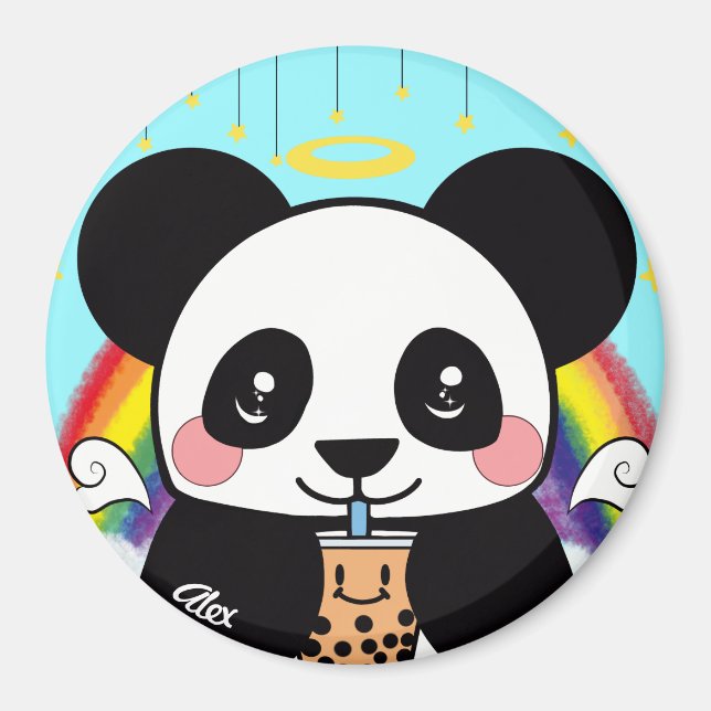 Kawaii Boba Panda Bear   Magnet (Front)