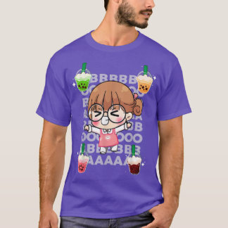 Kawaii Boba Tea Bubble Tea Anime Kawaii Neko  T-Shirt