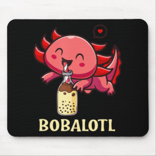 Kawaii Bobalotl Axolotl Boba Tea Bubble Milk Anime Mouse Pad