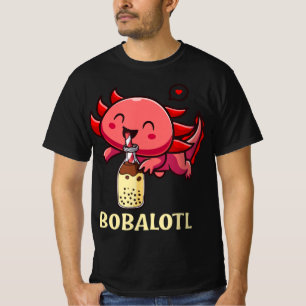 Kawaii Bobalotl Axolotl Boba Tea Bubble Milk Anime T-Shirt
