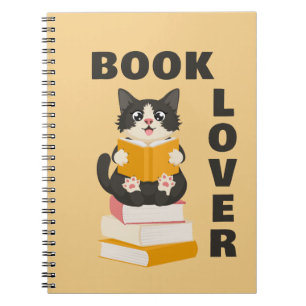 Kawaii Book Lover Back to School Cartoon Cat Reads