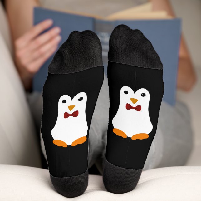 Kawaii Bow Tie Penguin Socks (Bottom)