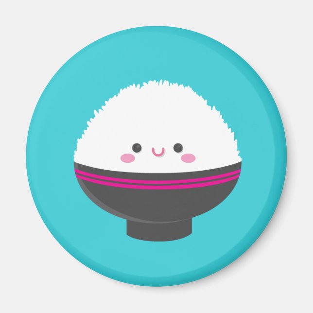 Kawaii Bowl of Rice Magnet (Front)