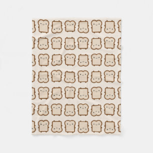 Kawaii Bread / Toast Fleece Blanket