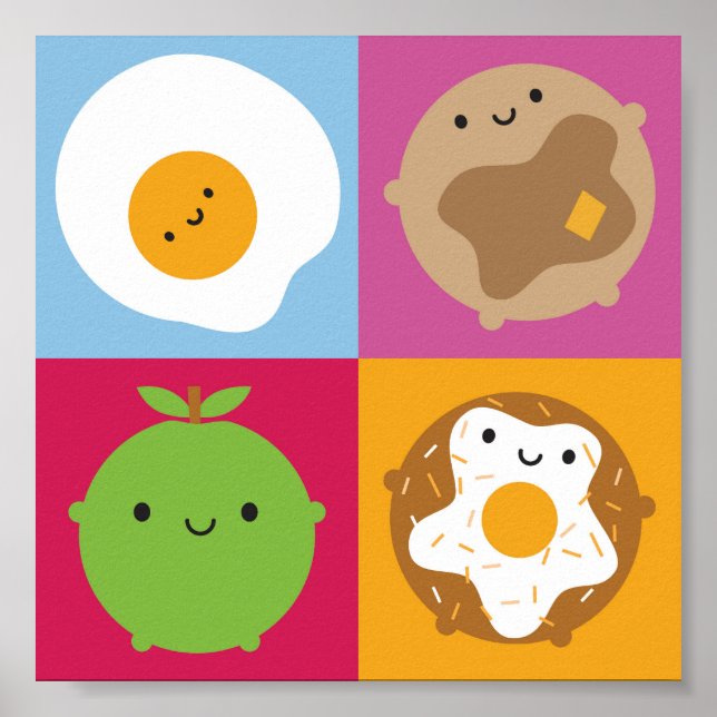 Kawaii Breakfast Poster (Front)