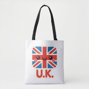 Kawaii British Flag – Cute UK Design Tote Bag