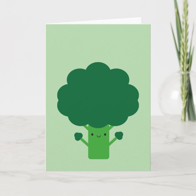 Kawaii Broccoli Card (Front)