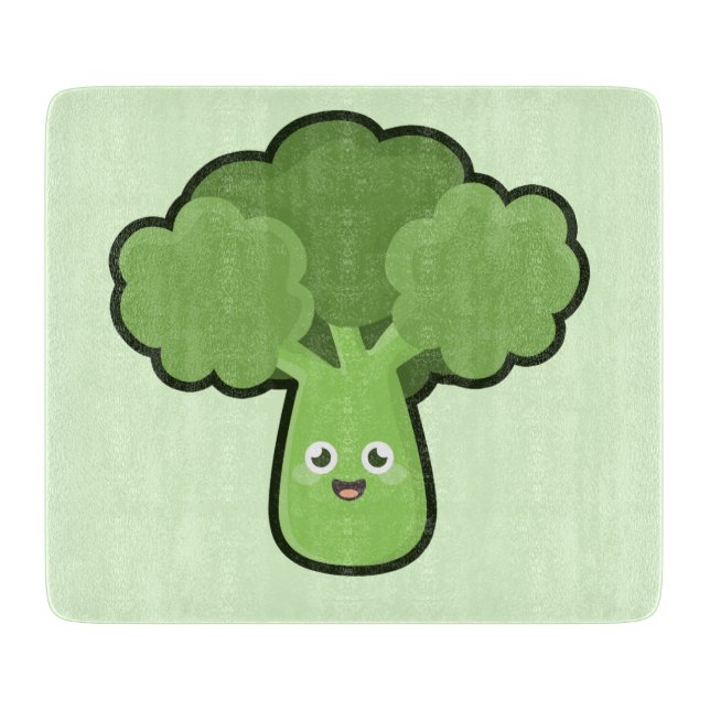 Kawaii Broccoli Cutting Board (Front)