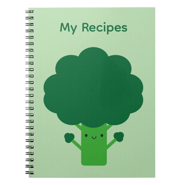 Kawaii Broccoli Notebook (Front)
