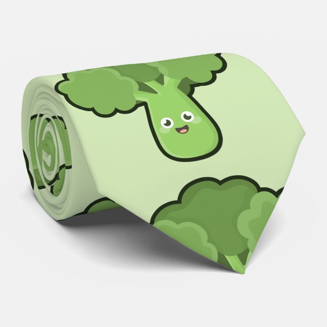 Kawaii Broccoli Tie (Rolled)