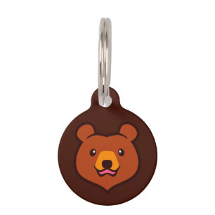 Kawaii Brown Bear Pet Tag
