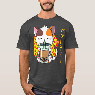 Kawaii Bubble Tea Cute Anime Cat Japanese Neko Kit T-Shirt