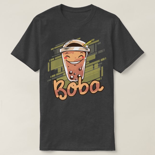 Kawaii Bubble Tea Funny Boba Tea  1192 T-Shirt (Design Front)