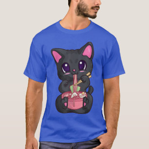 Kawaii Bubble Tea T Shirts For Women, Boba Maneki