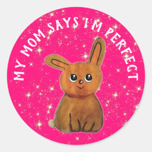 Kawaii Bunny bliss Classic Round Sticker