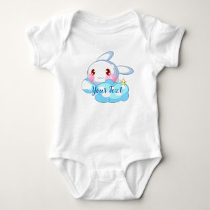 Kawaii Bunny, Cloud & Star Custom Baby Bodysuit
