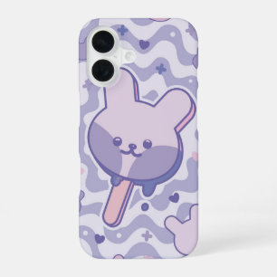 Kawaii Bunny Popsicle iPhone 16 Case