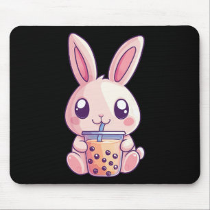 Kawaii Bunny Rabbit Boba Tea Bubble Tea Anime Cute Mouse Pad