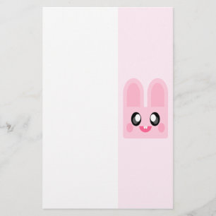 KAWAII BUNNY RABBIT CUDDLY EASTER PINK BABY SWEET STATIONERY