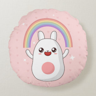 Kawaii Bunny Round Cushion