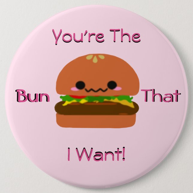 Kawaii Burger 6 Cm Round Badge (Front)