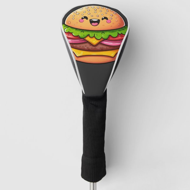 Kawaii Burger Delight Golf Head Cover (Front)