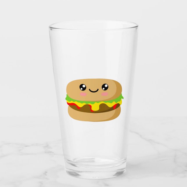 Kawaii Burger Glass (Front)