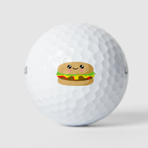 Kawaii Burger Golf Balls