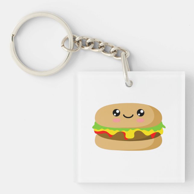 Kawaii Burger Key Ring (Front)