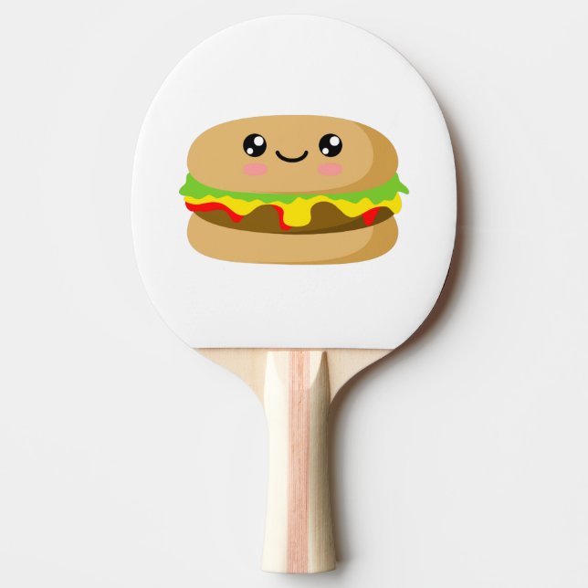 Kawaii Burger Ping Pong Paddle (Front)