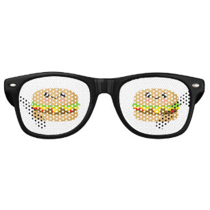 Kawaii Burger Retro Sunglasses