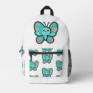 Kawaii Butterfly Back to School Cute Art Printed Backpack