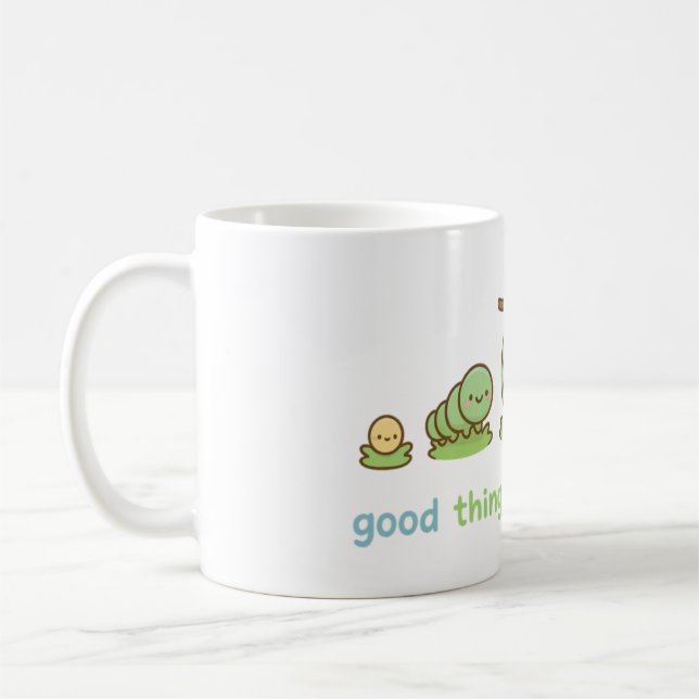 🌸 Kawaii Butterfly Transformation – Good Things T Coffee Mug (Left)