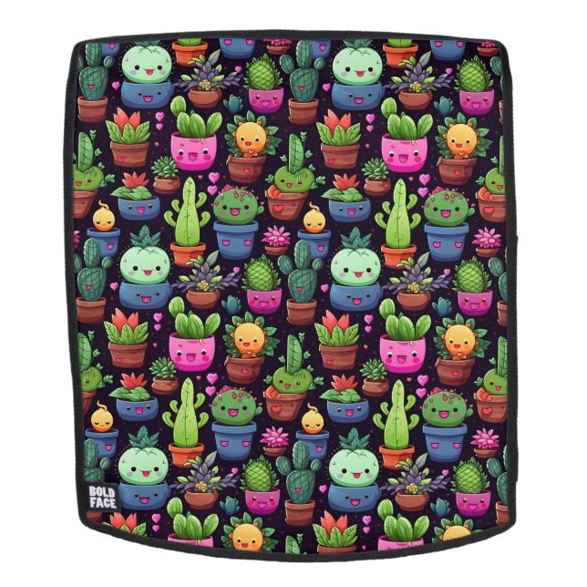 Kawaii Cactus Backpack #3 Face (Removable Face)