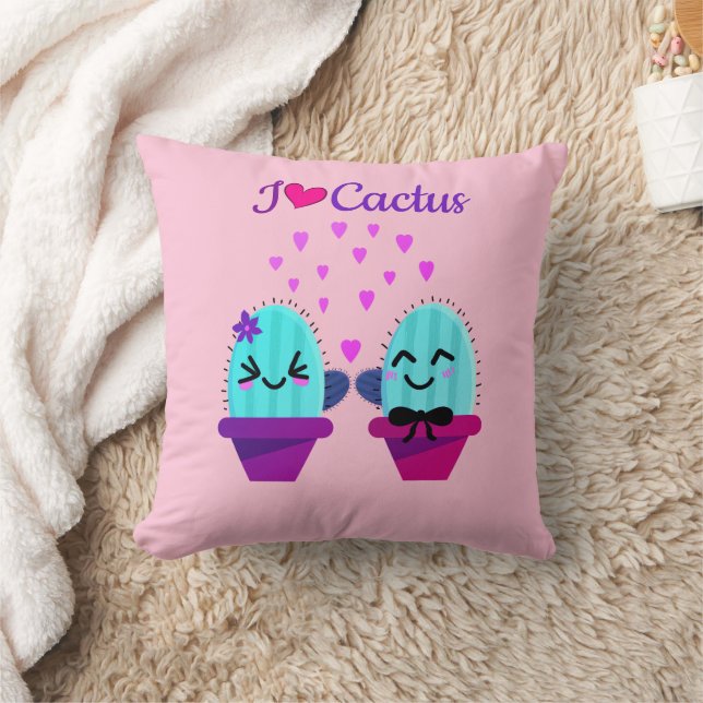 kawaii cactus love cushion (Blanket)