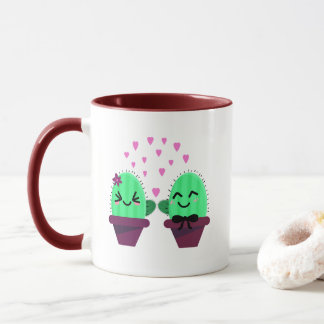 kawaii cactus love mug