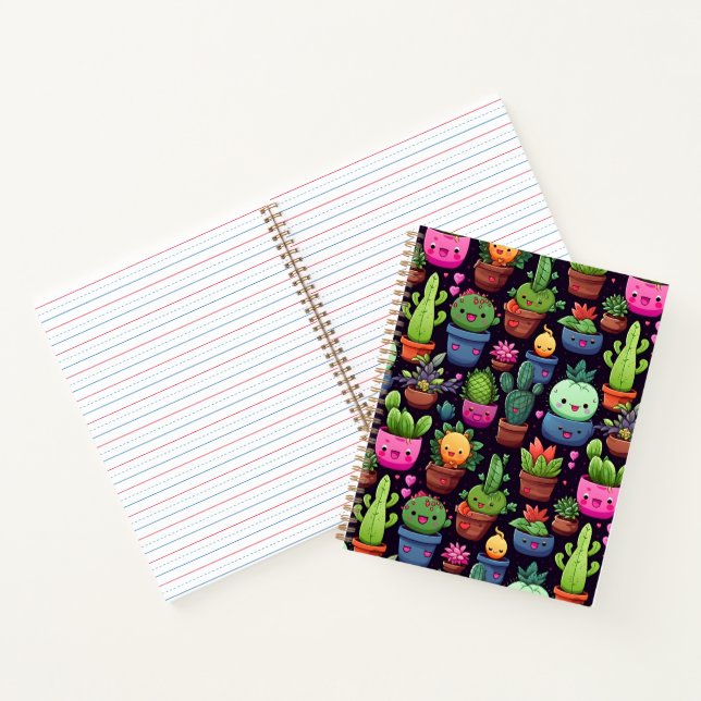 Kawaii Cactus Notebook (Inside)