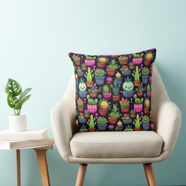 Kawaii Cactus Pillow (Chair)