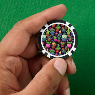Kawaii Cactus Poker Chips