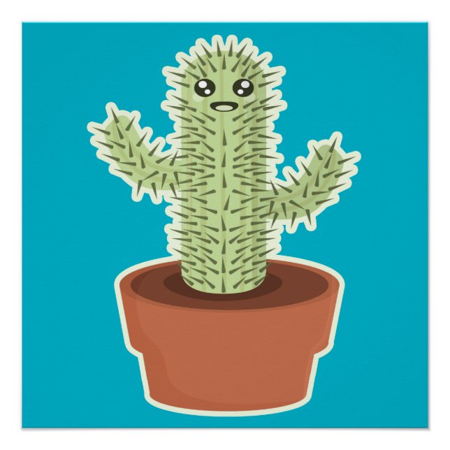 Kawaii Cactus Poster (Front)