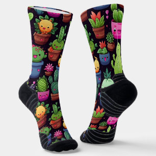 Kawaii Cactus Socks #2