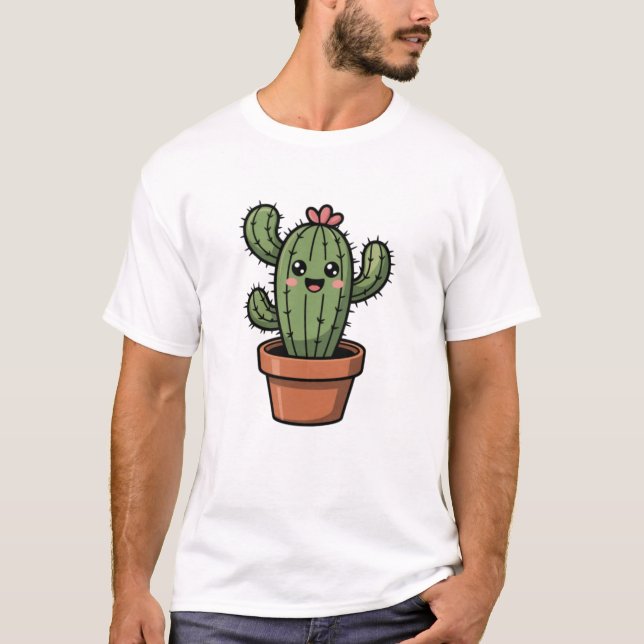 Kawaii Cactus T-Shirt (Front)