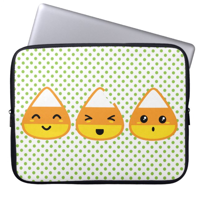 Kawaii Candy Corn Laptop Sleeve (Front)