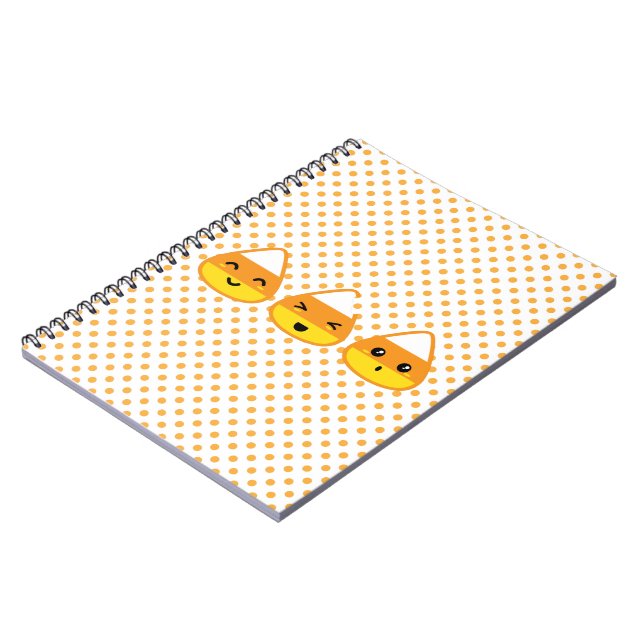 Kawaii Candy Corn Notebook (Left Side)